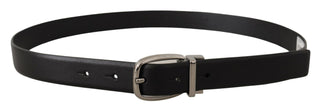Elegant Leather Belt With Metal Buckle