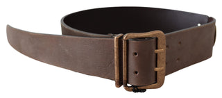 Elegant Leather Fashion Belt In Rich Brown