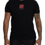 Elegant Black Cotton Crew Neck Tee