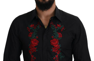 Elegant Floral Embroidered Cotton Shirt