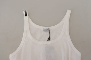 Elegant White Sleeveless Tank T-shirt