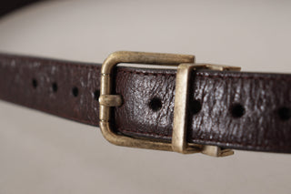 Elegant Leather Belt With Engraved Buckle