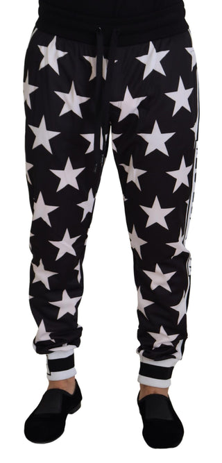 Star Print Casual Sweatpants With Logo Detail