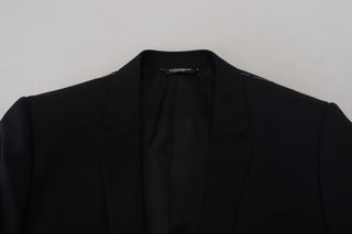 Elegant Black Martini Two-piece Suit