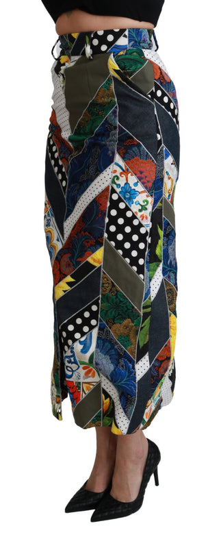 Elegant Geometric Print High-waist Skirt