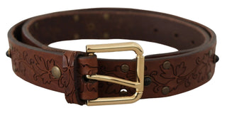 Elegant Leather Belt With Metal Buckle