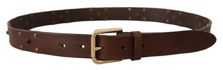 Elegant Leather Belt With Metal Buckle