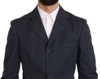 Elegant Blue Two-piece Suit