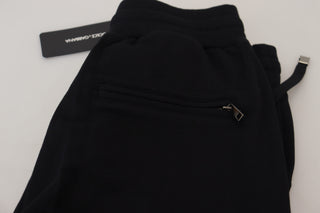 Elegant Black Cotton Jogger Pants