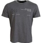 Gray Logo Cotton Top Exclusive T-shirt