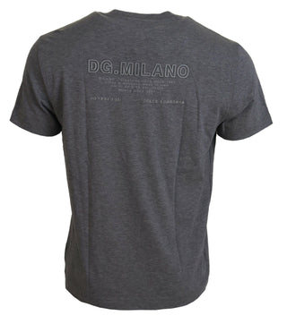 Gray Logo Cotton Top Exclusive T-shirt