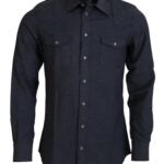 Elegant Gray Cotton Collared Shirt