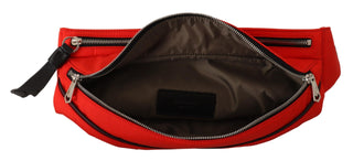 Elegant Large Bum Belt Bag In Red And Black