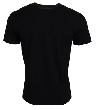 Chic Black Cotton Tee For The Modern Man