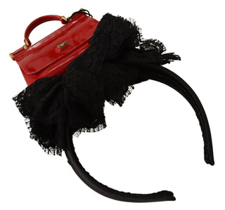 Black Cotton Red Hat Sicily Bag Headband Diadem