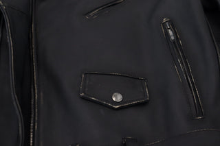 Elegant Black Leather Biker Jacket