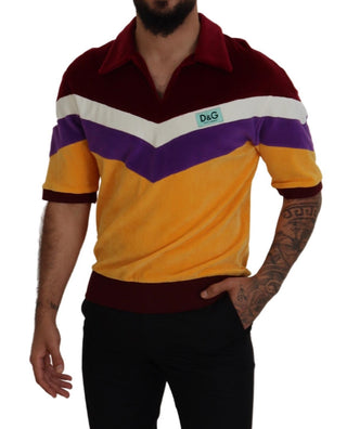 Multicolor Cotton Collared Men Top T-shirt