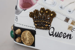 Queen Crown Chic Leather Sneakers