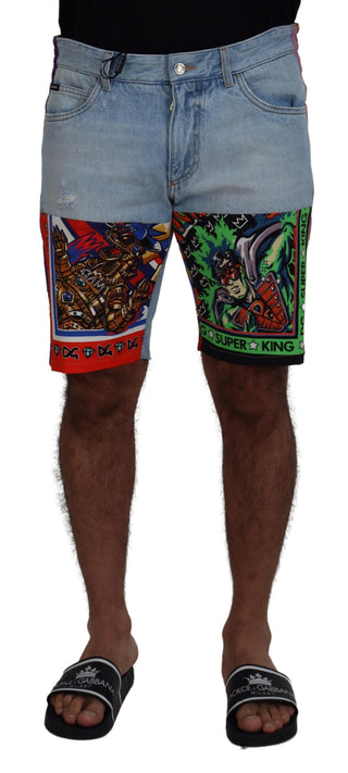 Multicolor Bermuda DG Patchwork Shorts