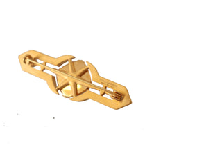 Elegant Gold Plated Brass Brooch