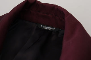 Elegant Bordeaux Double-breasted Jacket