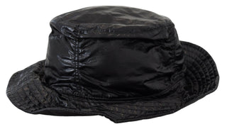 Sleek Black Bucket Cap With Logo Detail