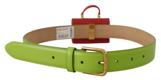 Elegant Leather Belt With Mini Bag Accessory