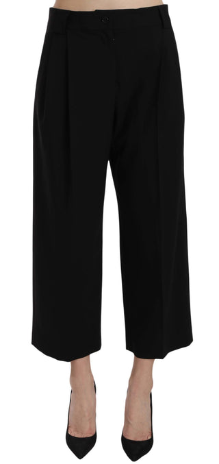 Elegant Black Cotton Trousers