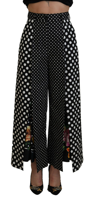 Elegant High-waist Polka Dot Pants