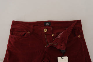 Chic Maroon Corduroy Pants