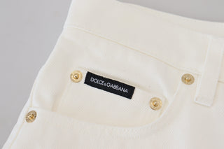 Svelte High Waist Slim Jeans In Off White