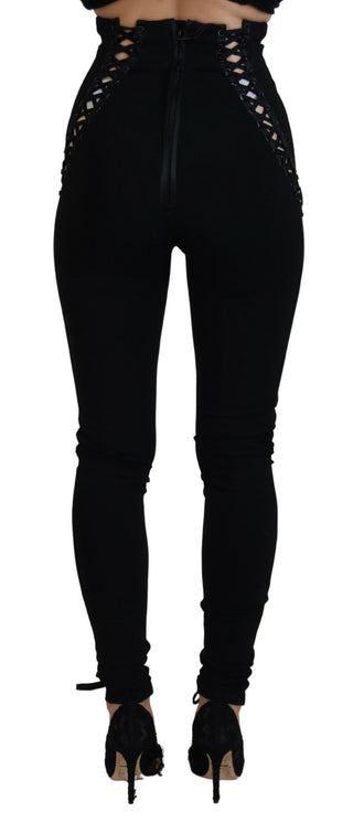 Elegant High Waist Slim-fit Pants