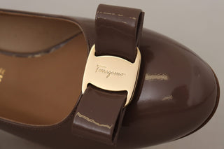 Elegant Caraway Brown Pumps With Vara Bow