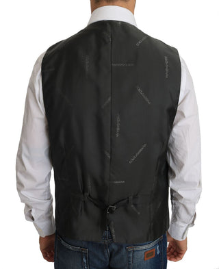 Elegant Checkered Wool Vest For The Urbane Man