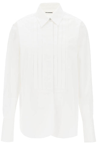 Pleated Bib Shirt With