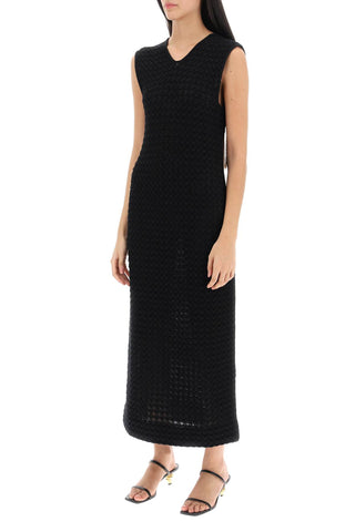 Midi Dress In Openwork Knit