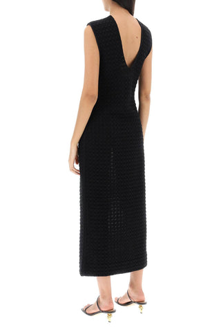 Midi Dress In Openwork Knit