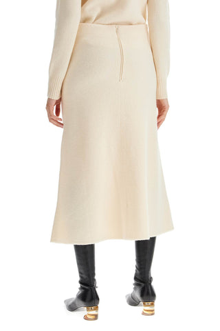 Flared Midi Wool Skirt With A