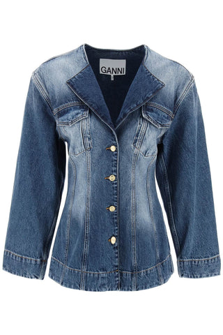 Denim Blazer With Sparkle