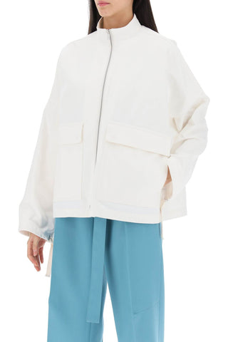 Oversized Blouson Jacket In Canvas