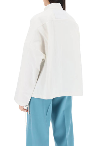 Oversized Blouson Jacket In Canvas