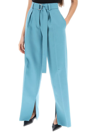 Wide Leg Pants In Light Wool