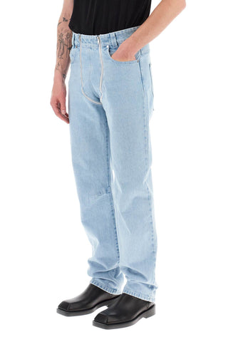 Straight Leg Jeans With Double Zipper