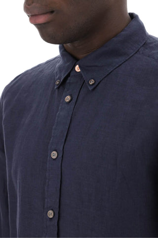 Linen Button-down Shirt For