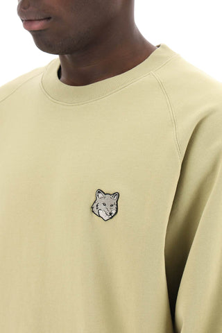Bold Fox Head Crewneck Sweatshirt With Patch