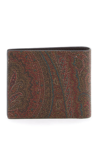 Paisley Bifold Wallet With Pegaso Logo