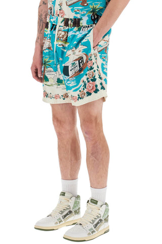 California Hawaiian Silk Shorts