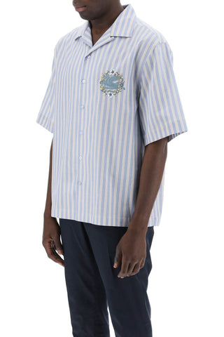 Pegasus Striped Bowling Shirt