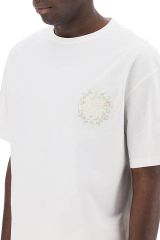 Floral Pegasus Embroidered T-shirt
