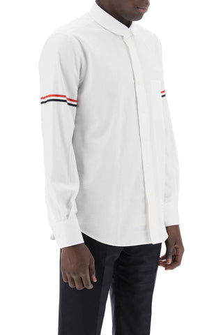 Seersucker Shirt With Rounded Collar